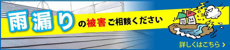 雨漏りの被害ご相談ください