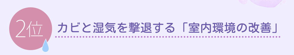 ２位.カビと湿気を撃退する「室内環境の改善」
